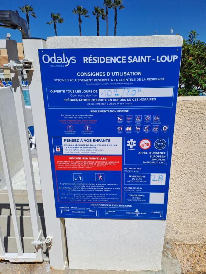 Studio Climatise Box 5 G Residence Odalys Saint Loup, Piscine ,Parking Prive Et Superette 25 Agde Exteriör bild